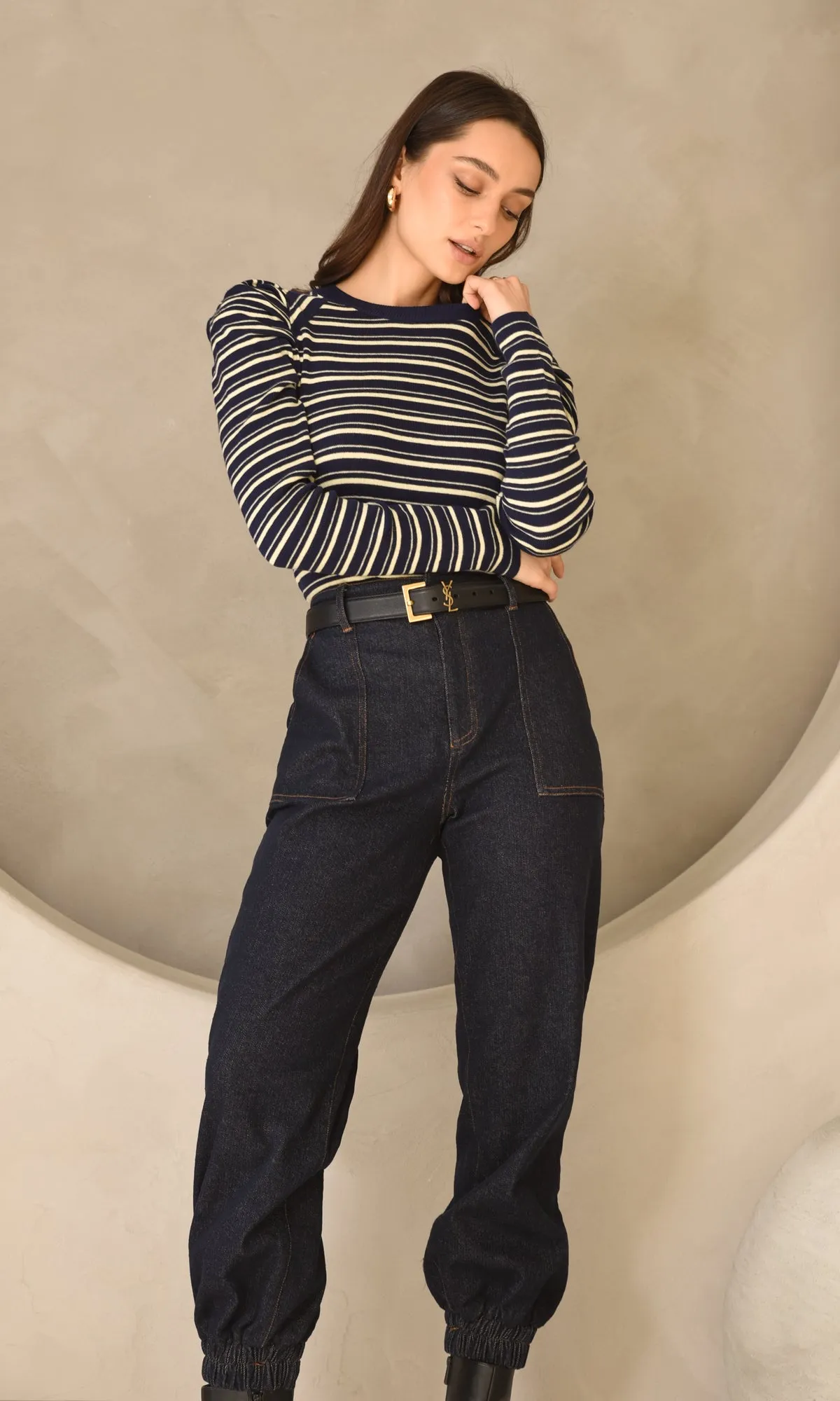 Wally Stripe Knit Top